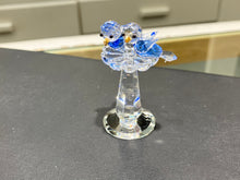 Load image into Gallery viewer, Blue Birds Bath Crystal Figurine