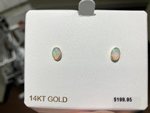 Cargar imagen en el visor de la galería, Gold Opal Earrings