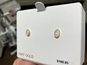 Gold Opal Earrings