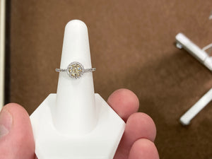 Natural Yellow Diamond White Gold Ring