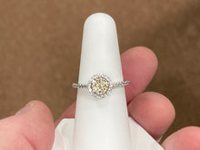 Cargar imagen en el visor de la galería, Natural Yellow Diamond White Gold Ring