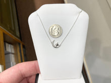 Load image into Gallery viewer, Crescent Moon And Star Silver Necklace