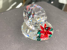 Load image into Gallery viewer, Merry Christmas Diamond With Poinsettia Crystal