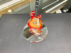 Large Cherry Burst Guitar Glass Figurine