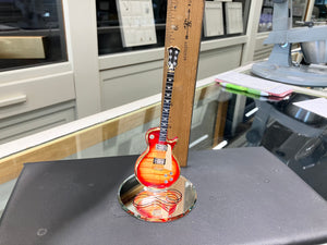 Large Cherry Burst Guitar Glass Figurine