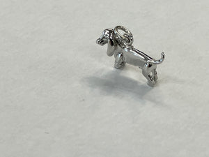 Basset Hound Silver Charm