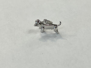 Basset Hound Silver Charm