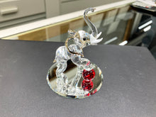 Load image into Gallery viewer, Elephant With Ball Glass Figurine