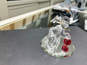 Elephant With Ball Glass Figurine