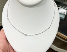 Load image into Gallery viewer, White Gold Diamond Tin Cup Necklace