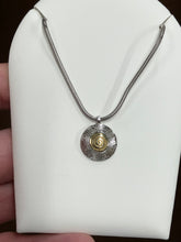 Charger l&#39;image dans la galerie, Sterling Silver And 18 K Gold Pendant With Chain