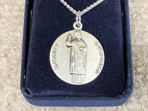 Saint Stephen Silver Pendant And Chain