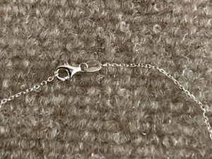 Silver Peridot Colored Swarovski Zirconia Pendant And Chain