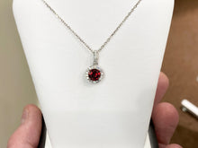 Load image into Gallery viewer, January Swarovski Zirconia Silver Pendant And Adjustable Chain