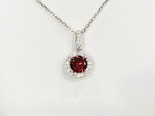 Load image into Gallery viewer, January Swarovski Zirconia Silver Pendant And Adjustable Chain