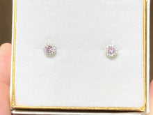 Load image into Gallery viewer, Pink Swarovski Zirconia Silver Earrings