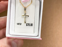 Load image into Gallery viewer, Gold Filled Children&#39;s Cross With Chain