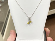 Load image into Gallery viewer, Yellow Swarovski Zirconia Silver Adjustable Necklace
