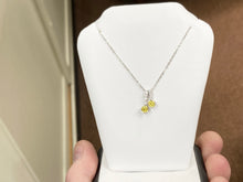 Load image into Gallery viewer, Yellow Swarovski Zirconia Silver Adjustable Necklace