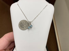 Cargar imagen en el visor de la galería, Light Blue Swarovski Zirconia Silver Adjustable Necklace