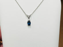 Load image into Gallery viewer, Sapphire And Diamond Gold Necklace