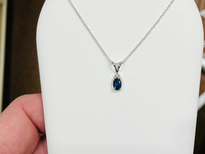 Sapphire And Diamond Gold Necklace