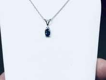 Charger l&#39;image dans la galerie, Sapphire And Diamond Gold Necklace