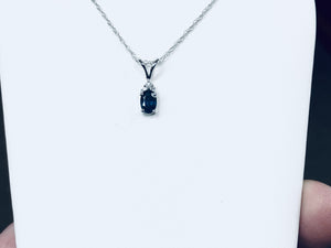 Sapphire And Diamond Gold Necklace