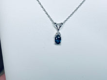 Load image into Gallery viewer, Sapphire And Diamond Gold Necklace