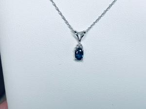 Sapphire And Diamond Gold Necklace