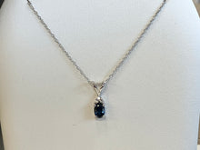 Charger l&#39;image dans la galerie, Sapphire And Diamond Gold Necklace