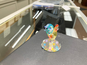 Rooster Glass Figurine