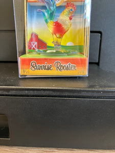 Rooster Glass Figurine