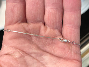 Silver Diamond Bar Necklace