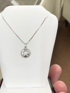 Silver Star Diamond Adjustable Necklace