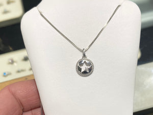 Silver Star Diamond Adjustable Necklace