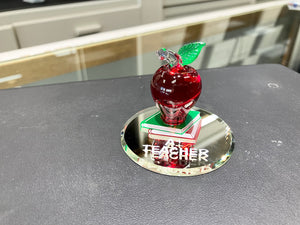 Teachers Apple Glass Figurine ju