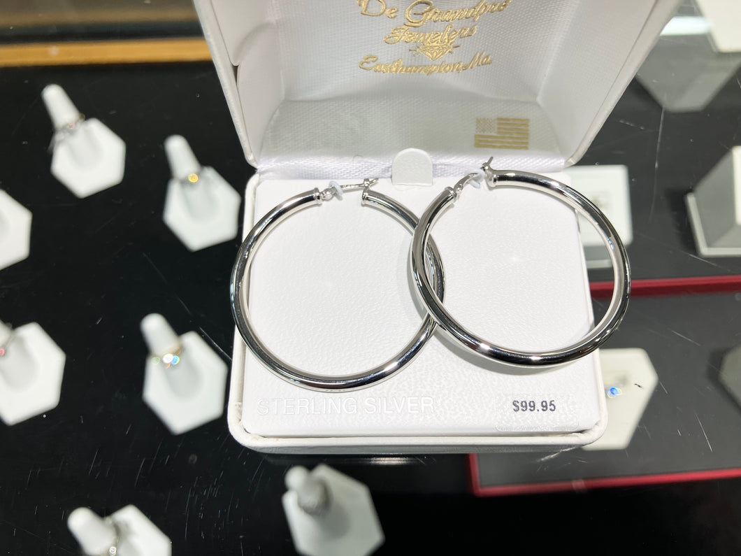 Silver Hoop Earrings