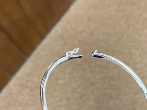 Silver Shimmering Diamond Bangle Bracelet