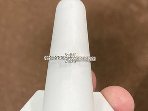 Diamond Engagement Ring 0.38 Carats 14 K White Gold