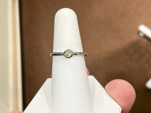 Load image into Gallery viewer, Silver Peridot Bezel Set Ring