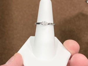 Silver Diamond Ring 0.05 Carats