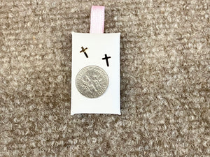 Children's Cross Earrings Gold Filled With 14 K Gold Threaded Posts