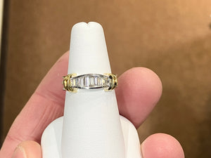 Natural Baguette Diamond Ring 18 K