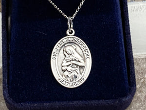 Our Lady Of Providence Silver Pendant And Chain