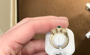 Emerald And Diamond Gold Ring