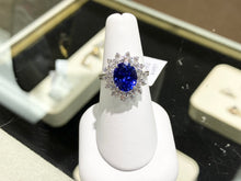 Load image into Gallery viewer, Tanzanite And Diamond White Gold Ring