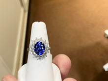 Load image into Gallery viewer, Tanzanite And Diamond White Gold Ring