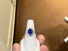 Load image into Gallery viewer, Tanzanite And Diamond White Gold Ring