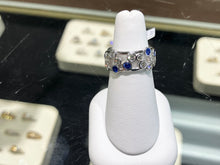 Cargar imagen en el visor de la galería, Sapphire And Diamond White Gold Ring